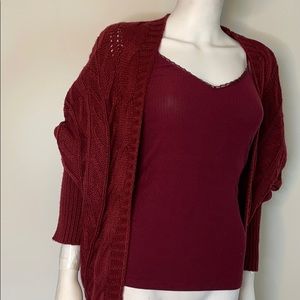 Doe & Rae drop shoulder open front cardigan